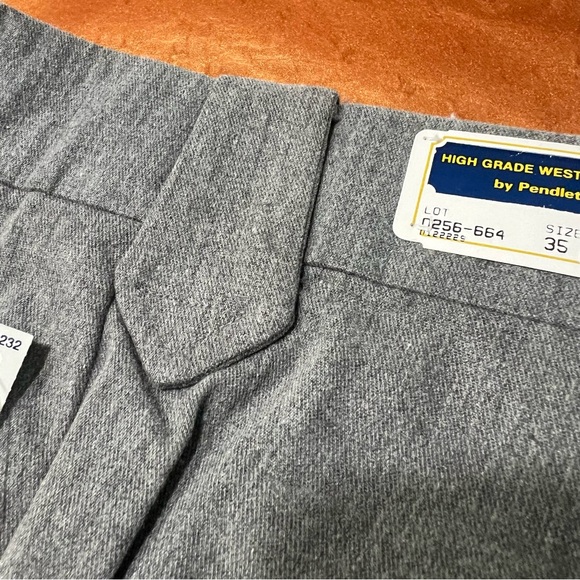 Vintage Pendleton High Grade Western Wear Slacks Gray size 35 Made in USA - Picture 9 of 10